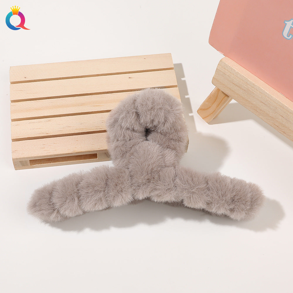 Wholesale Plush Hair Clip Large Size Plush Hair Clip